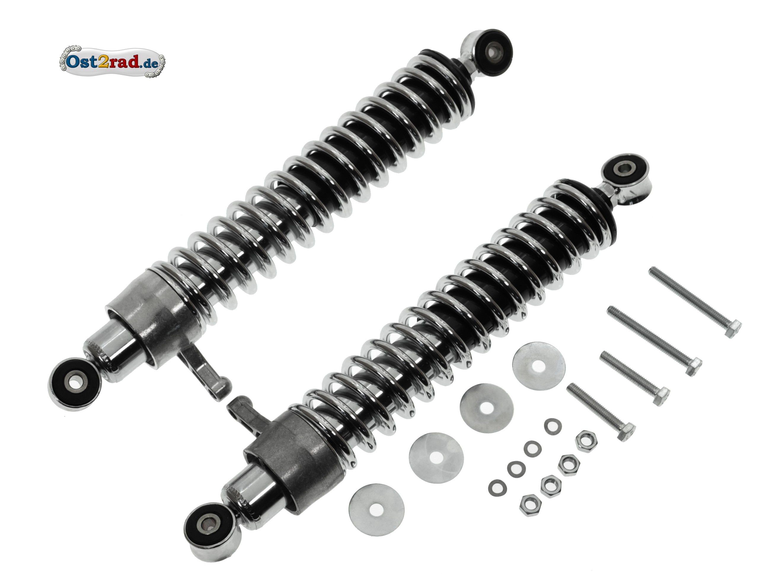 Federbeine, Stoßdämpfer hinten - 360 mm - verstellbar für SIMSON S50, S51,  S53, S70, S83 - Enduro » MMM-Ersatzteil-Nachbau