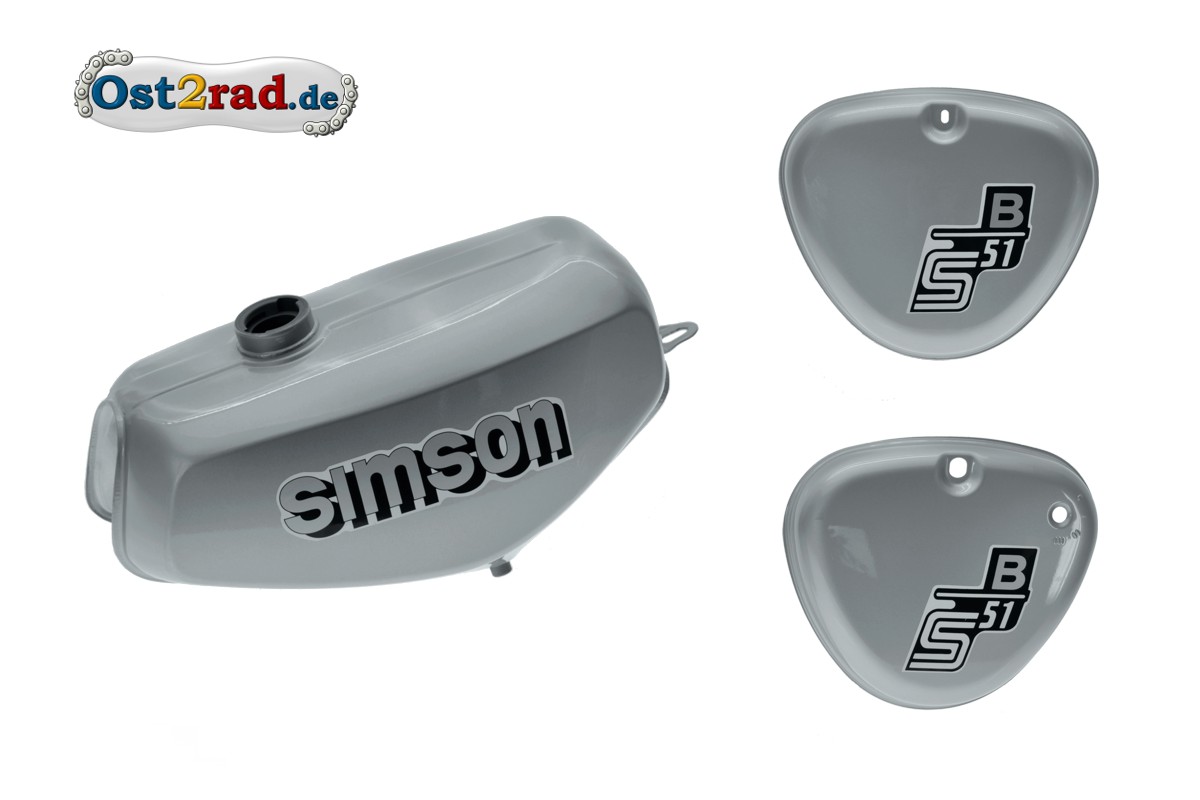 Oldsmoped - Aufkleber Set (Silber), Simson S51 Enduro