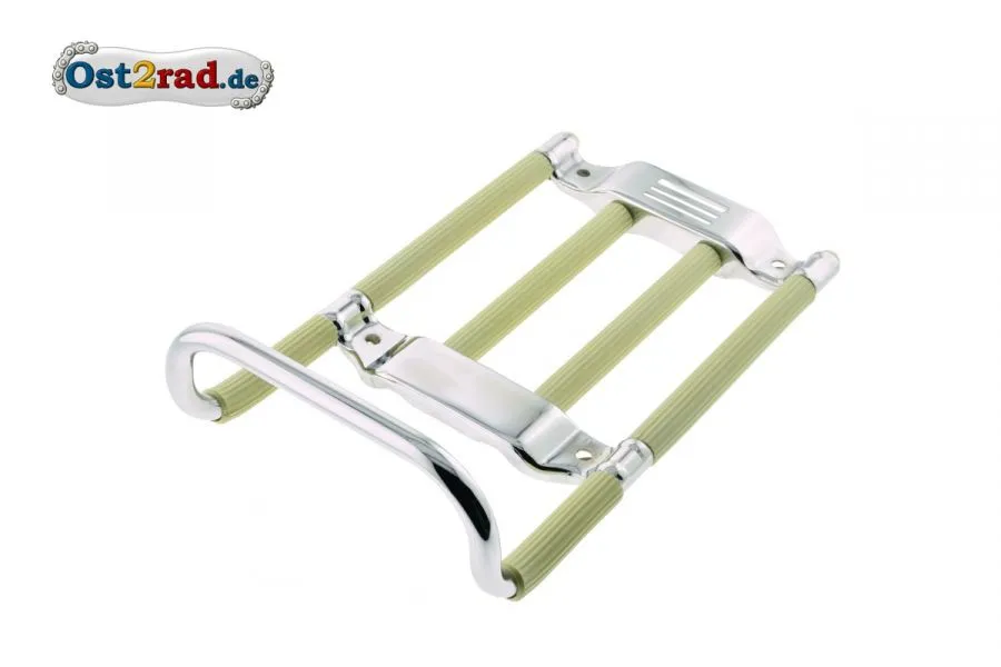 Gepäckträger verchromt SIMSON Schwalbe, Spatz, Star beige Gepäckträger verchromt SIMSON Schwalbe, Spatz, Star beige