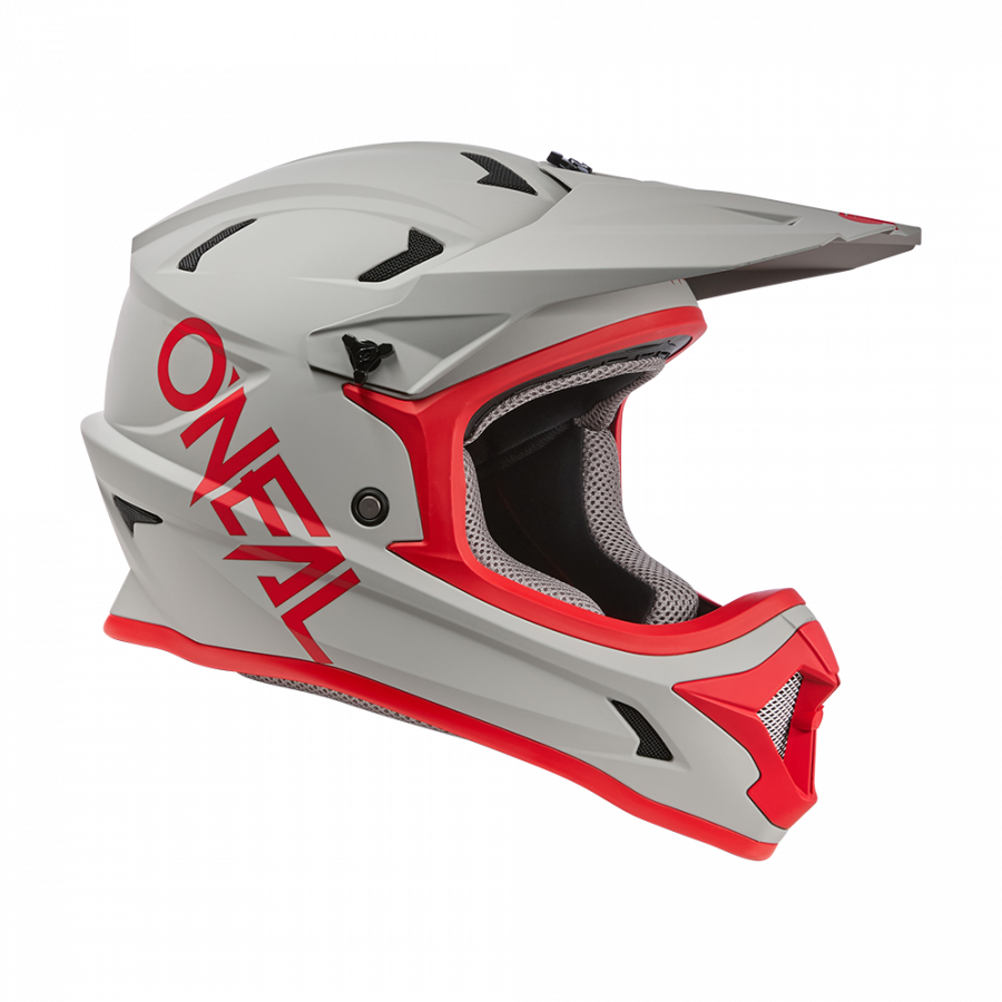 Crosshelm O`NEAL Sonus SOLID V.25 grau rot