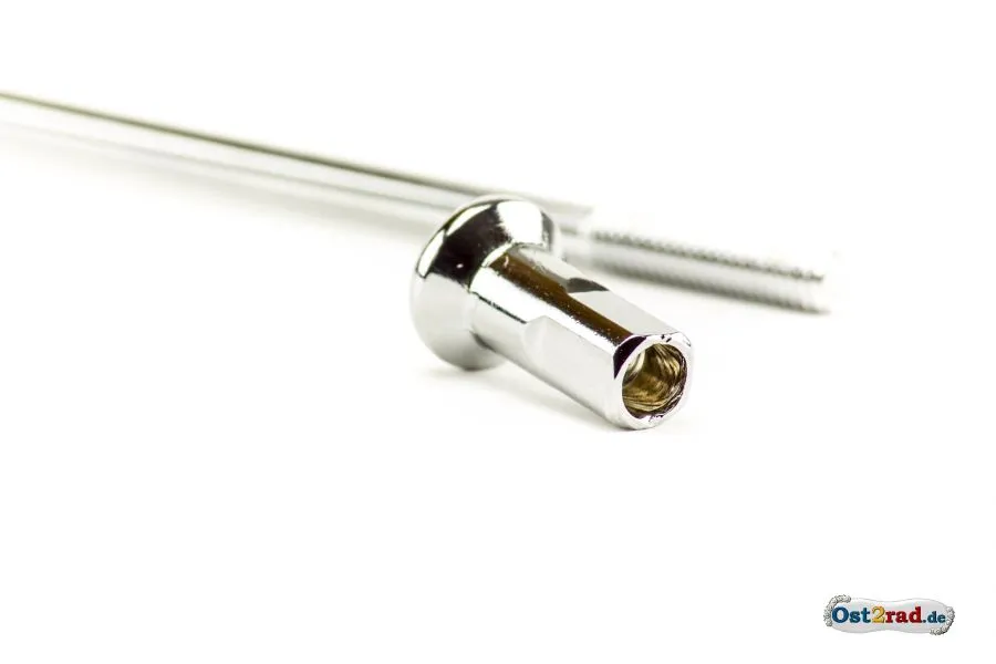Speiche + Nippel Kleeblatt M4 121mm passend für MZ ES ETS TS ETZ Edelstahl Speiche + Nippel Kleeblatt M4 121mm passend für MZ ES ETS TS ETZ Edelstahl
