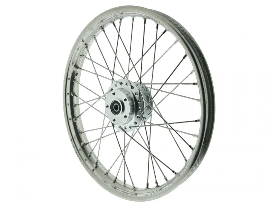 Speichenrad EDELSTAHL S50 S51 KR51/2 1,6x16 Zoll Scheibenbremse Nabe ALU