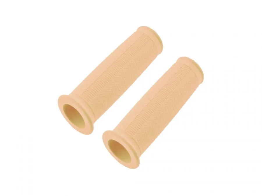 Lenkergriffgummi Beige, speziell SR1, 2xDICK, ballig, Originalform für Simson