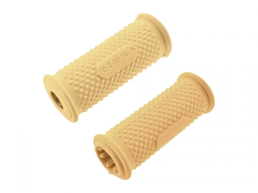 2x Fußrastengummi BEIGE Oldtimer Motorrad auch für AWO MZ EMW BMW BK RT125, Sternaufnahme