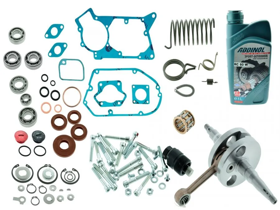 Tuning-Profi Komplettset Motorregeneration S51 KR51 SR50, Kurbelwelle Simmeringe Dichtungen Plastasit FKM