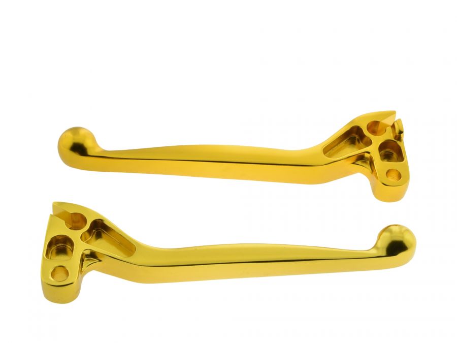 Racing Handhebel Set GOLD Alu-​Massiv für Simson S51 S50 S53 SR50