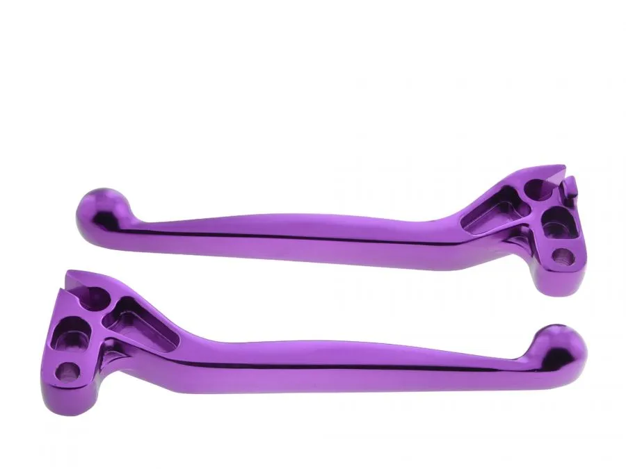 Racing Handhebel Set LILA Alu-Massiv für Simson S51 S50 S53 SR50 Racing Handhebel Set LILA Alu-Massiv für Simson S51 S50 S53 SR50