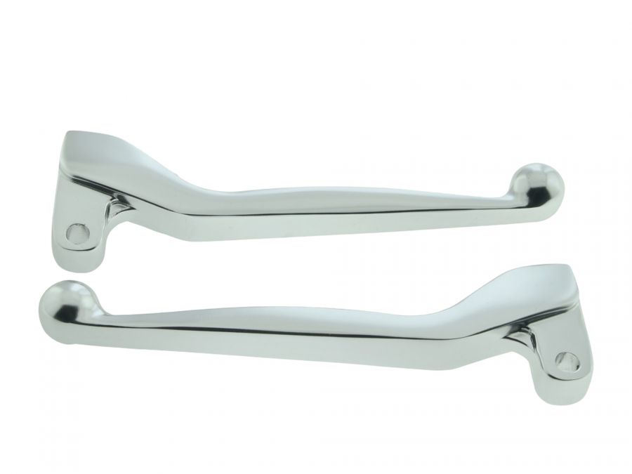 Racing Handhebel Set SILBER Alu-​Massiv für Simson S51 S50 S53 SR50
