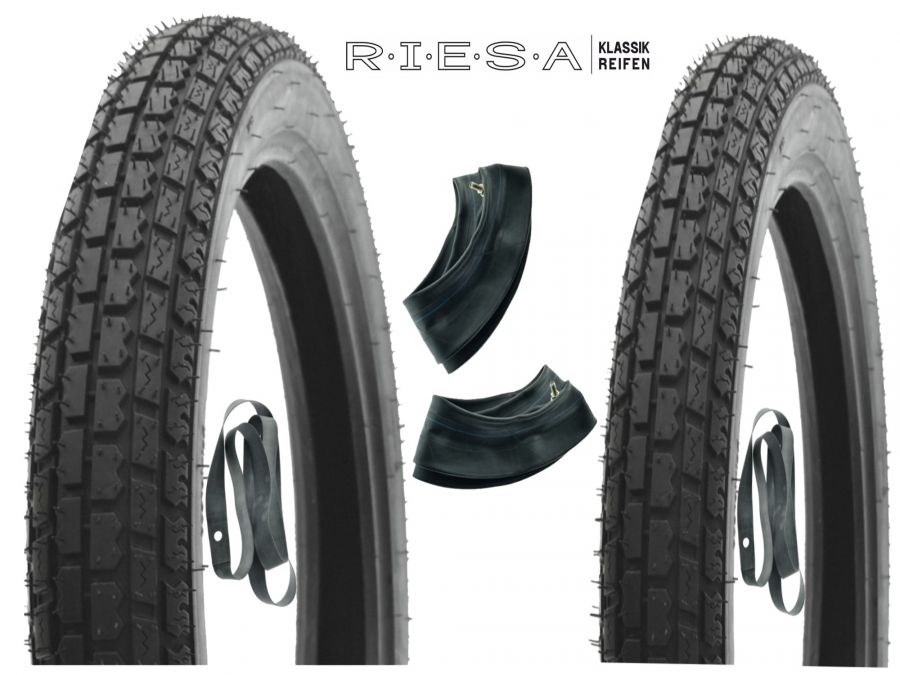Reifen-​Set 3,25-18 + 3,50-18 AWO Sport, RIESA 59P, Klassik3