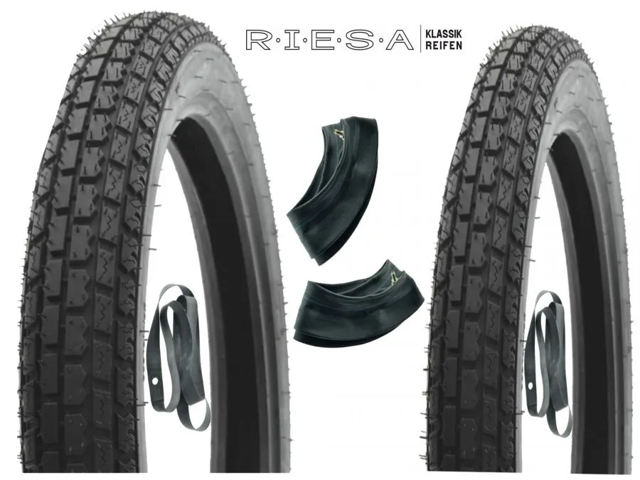 Reifen-​Set 3,25-18 und 3,50-18 AWO Sport, RIESA 59P, Klassik3