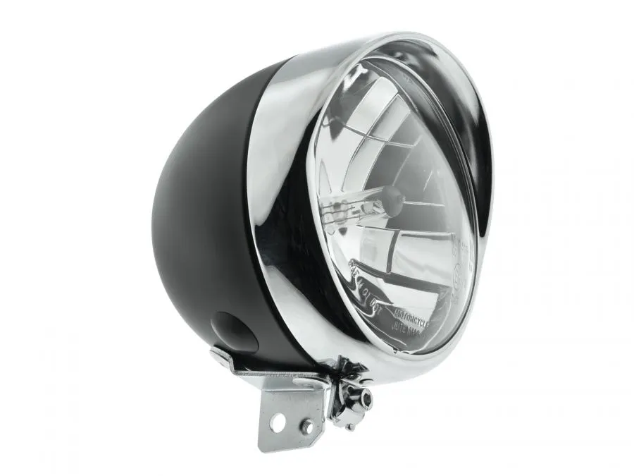 Scheinwerfer mit DACH, H4 KLARGLAS, für Simson S50 S51 alte Ausführung, Kugellampe