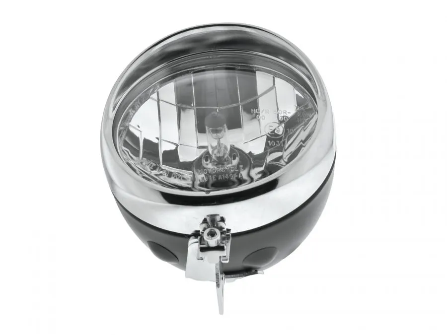 Scheinwerfer mit DACH, H4 KLARGLAS, für Simson S50 S51 alte Ausführung, Kugellampe