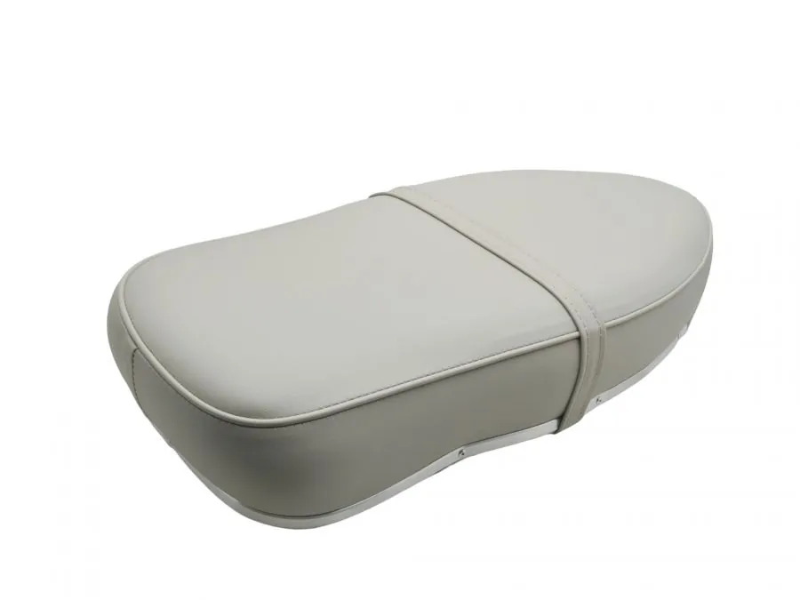Sitzbank KURZ für Simson Star, Schwalbe KR51-1, BEIGE mit Zierleisten u. Halteriemen