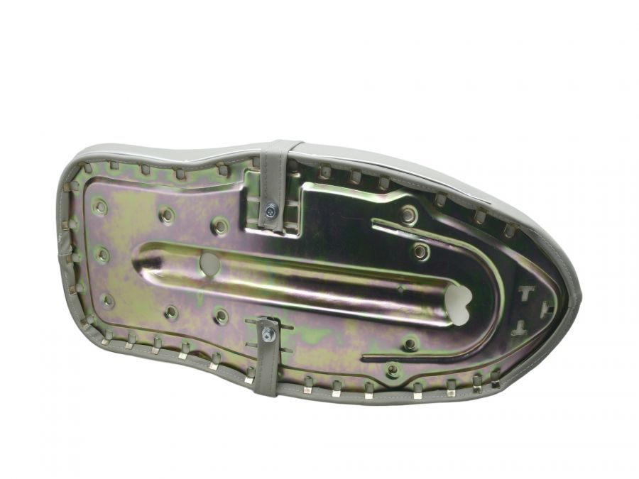 Sitzbank KURZ für Simson Star, Schwalbe KR51-1, BEIGE mit Zierleisten u. Halteriemen