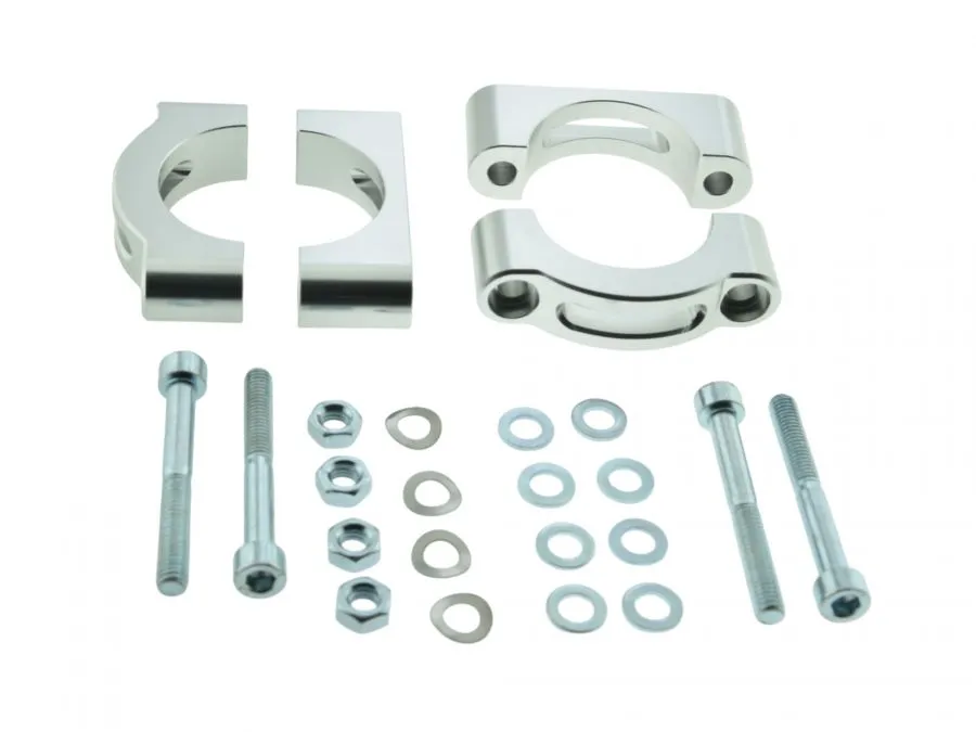 ZT CNC Schutzblechhalter SILBER Klemmbrücken für Simson S50 S51 SR50