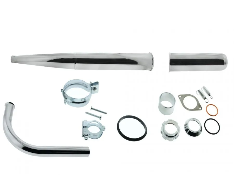 Auspuffsatz Daily Street Straße Simson KR51/1 SR4/ Kalottenbefestigung mit Einhängeblech