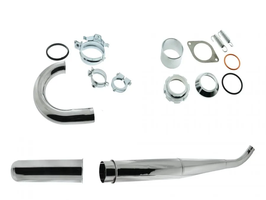 Auspuffsatz DailyRace S51 Enduro mit Kalottenset mit Einhängeblech