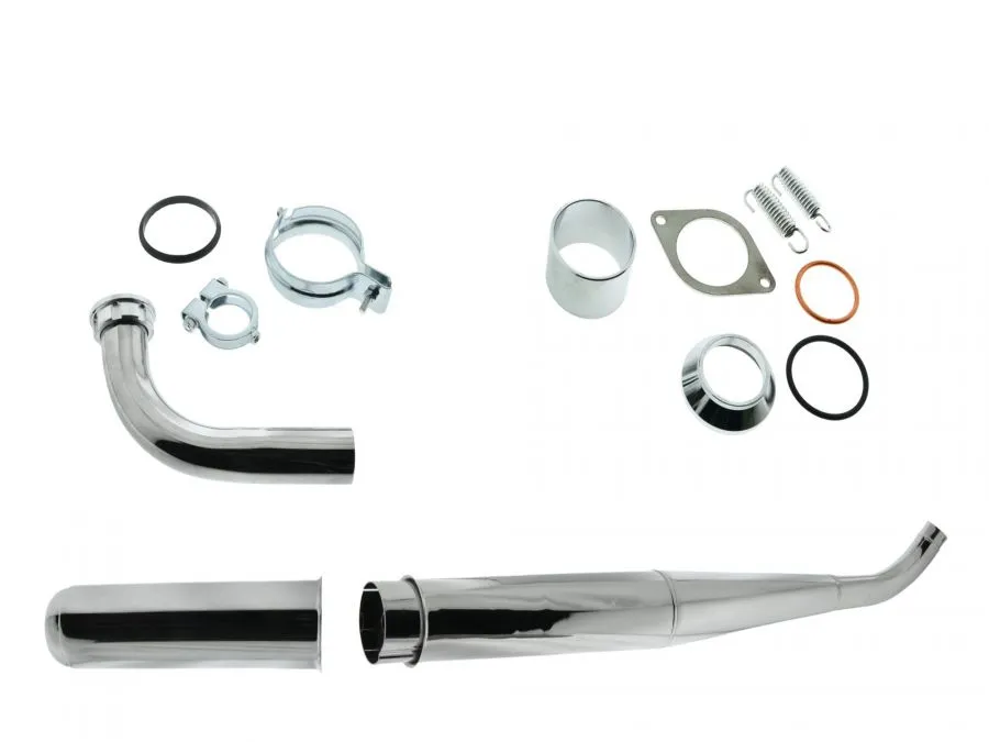 Auspuffsatz DailyRace S51 mit Kalottenset mit Einhängeblech