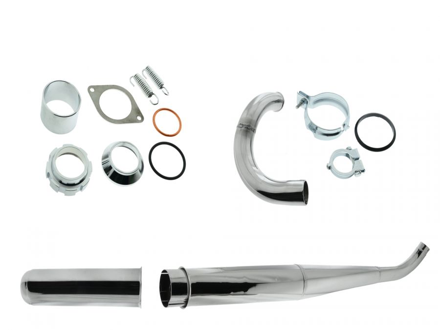 Auspuffsatz DailyRace SR50 mit Kalottenset mit Einhängeblech