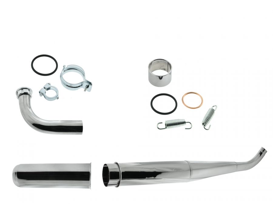 Auspuffsatz DailyRace S50 S51 mit Kalottenbefestigung Kühlrippe