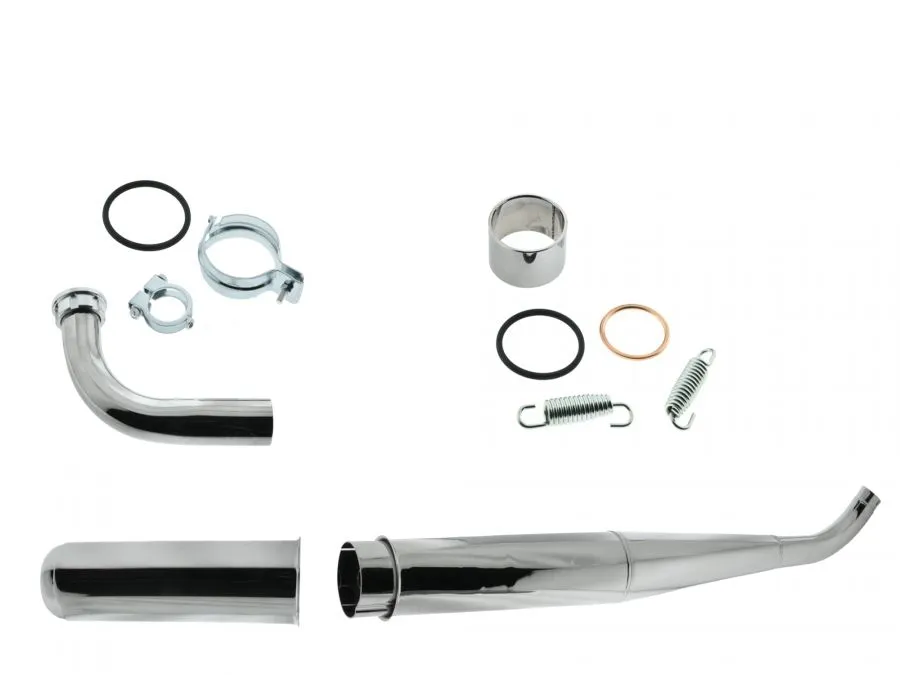 Auspuffsatz DailyRace S50 S51 mit Kalottenbefestigung Kühlrippe