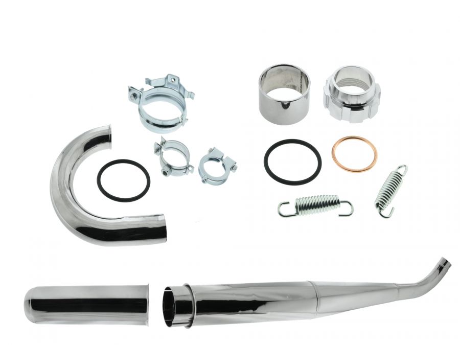 Auspuffsatz DailyRace S51 Enduro mit Kalottenbefestigung Kühlrippe