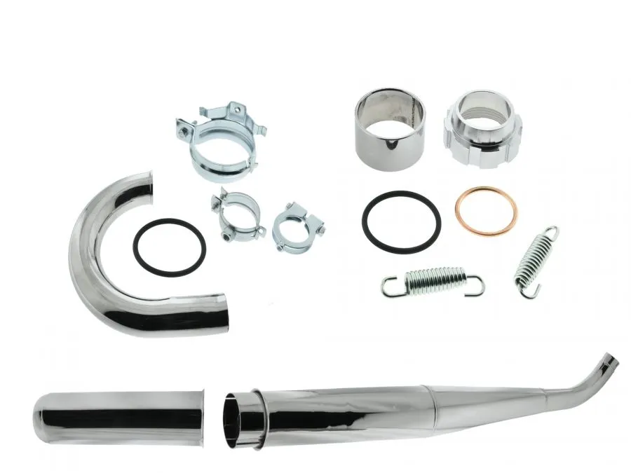 Auspuffsatz DailyRace S51 Enduro mit Kalottenbefestigung Kühlrippe