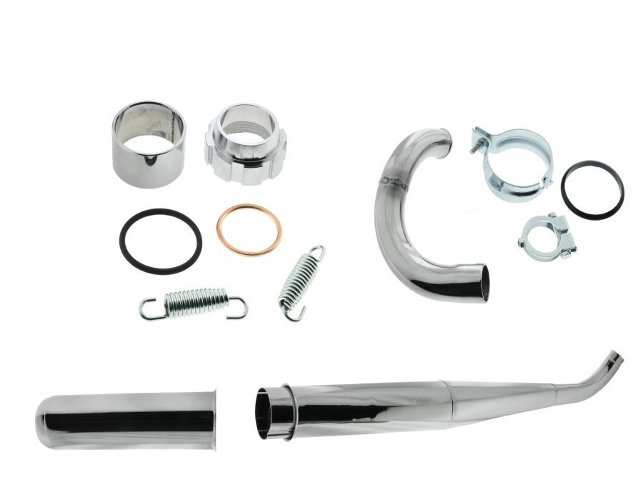 Auspuffsatz DailyRace SR50 mit Kalottenbefestigung Kühlrippe