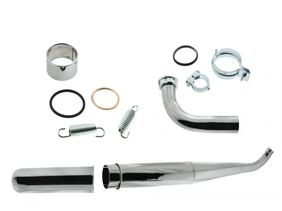 Auspuffsatz DailyRace Schwalbe KR51/2 mit Kalottenbefestigung Kühlrippe