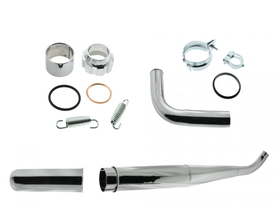 Auspuffsatz DailyRace Sr4/ Schwalbe KR51/1 mit Kalottenbefestigung Kühlrippe