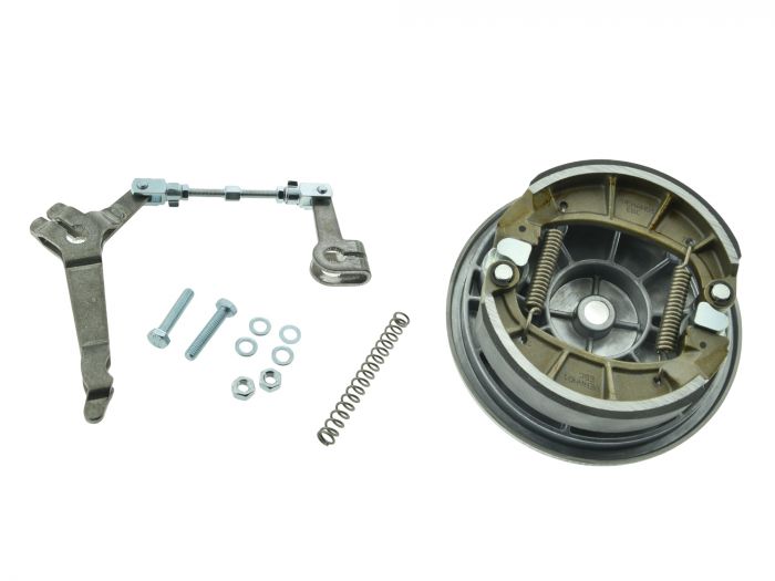 Duplex Bremsschild, Bremsankerplatte HINTEN S51 S50 KR51/2 Bremsstange unten