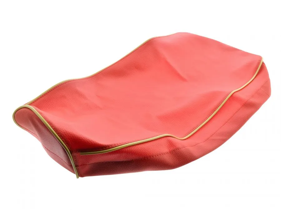 Sitzbankbezug passend für MZ ES 125 150 rot mit braunen Keder