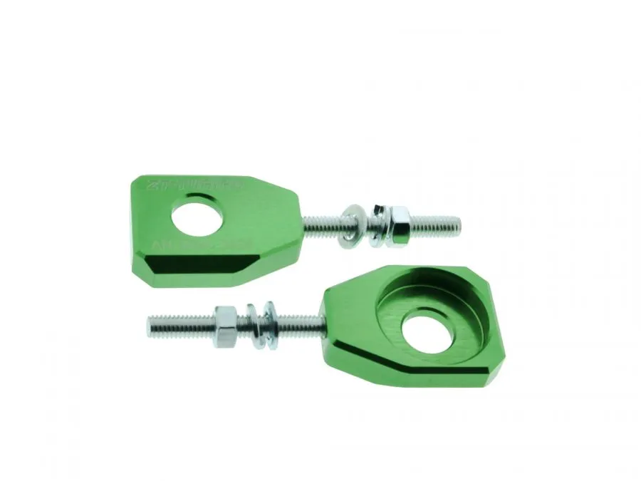 ZT CNC Kettenspanner Set GRÜN passend für Simson S50 S51 SR50 KR51 SR4/