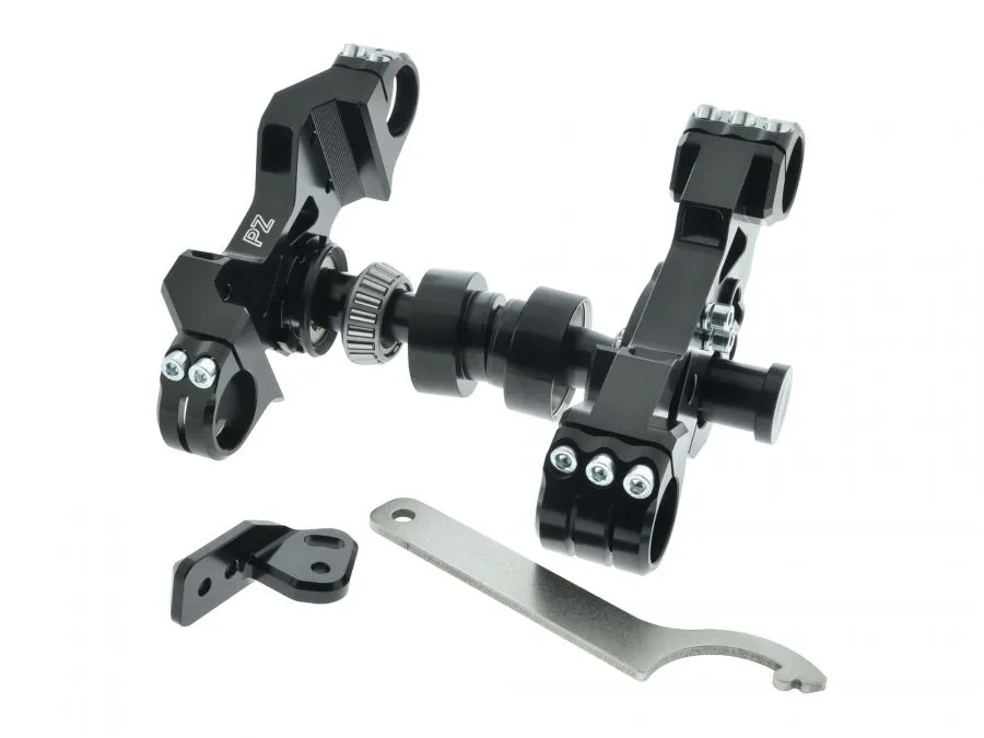 PZ-​Tuning CNC Gabelbrücke SCHWARZ inkl. Teilegutachten für Simson S51 S70