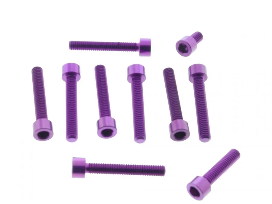 Schraubensatz ELOXIERT für Simson S51, S70 Motorseitendeckel Innensechskant verschieden Farben