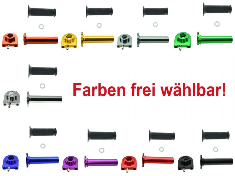 Reißgas Gasgriff-Armatur eloxiert verschiedene Farben für Simson KR51 SR4/