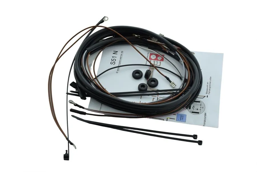 Kabelbaum S51N inkl. Schaltplan Unterbrecherzündung 6V