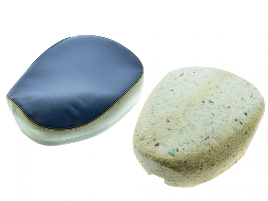 Sitzbezug MIT Polster blau-grau Simson KR50 – mit Spannring