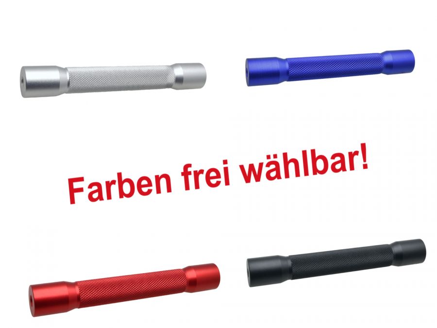 Aufbockgriff Gepäckträger GERÄNDELT eloxiert Simson S50 S51 S70 Enduro verschiedene Farben