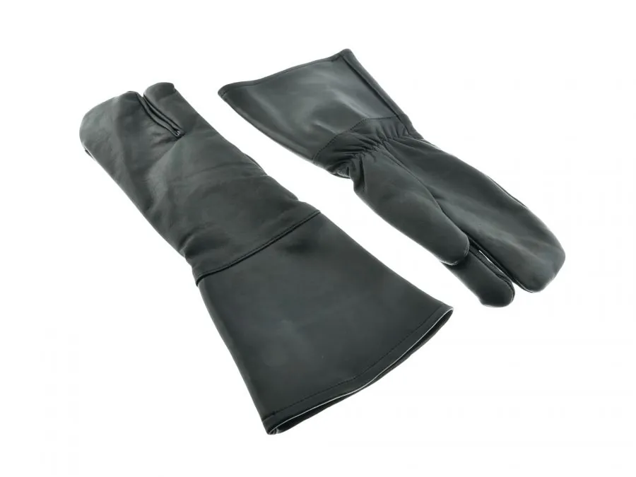 Krad Stulpenhandschuh Kunstleder schwarz