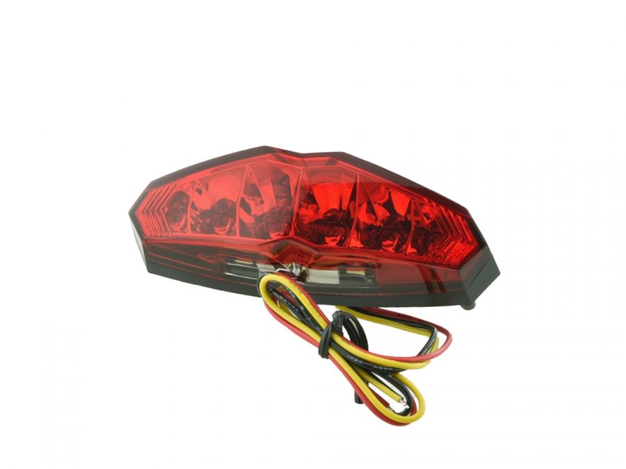 LED Ruecklicht - Koso Infinity mit Kennzeichenbeleuchtung - rot E-geprüft