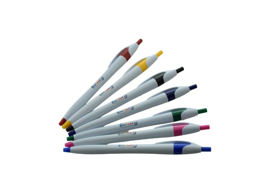 Bonusartikel - Ost2rad Kugelschreiber weiß Kunststoff