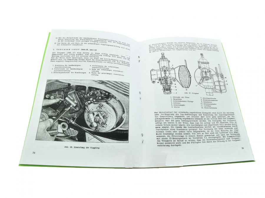 Technische Beschreibung, Bedienungs- und Wartungsanleitung Jawa 125 175 ccm Typ 355 356