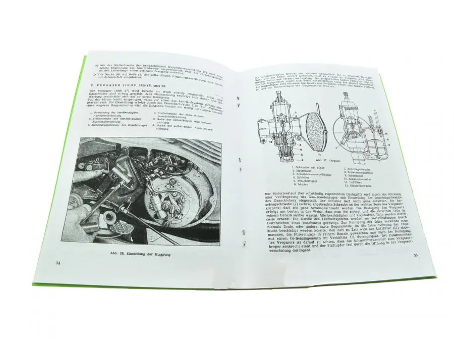 Technische Beschreibung, Bedienungs- und Wartungsanleitung Jawa 125 175 ccm Typ 355 356