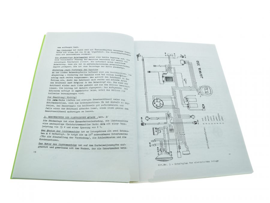 Betriebsanleitung Jawa 350 ccm Typ 634