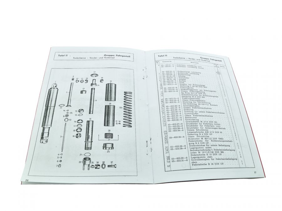 Ersatzteilliste ES 250