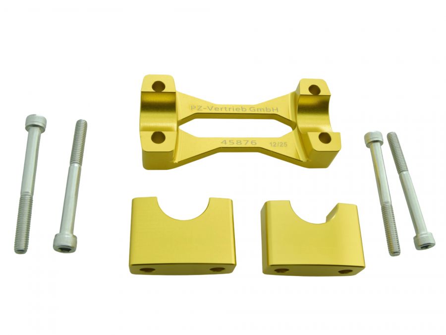 PZ-​Tuning CNC Racing Lenkerklemme GOLD mit Teilegutachten für Simson S50 S51