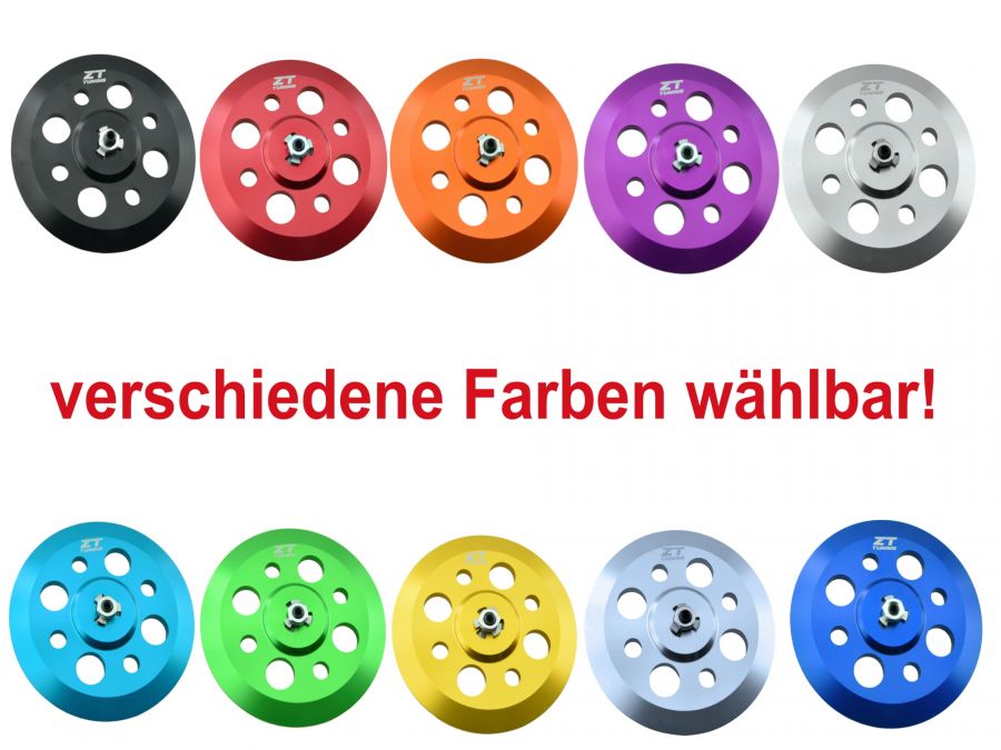 CNC Druckplatte für ZT Performance GEN2 6-Lamellen Kupplung Simson S51, S70, KR51/2, SR50 eloxiert