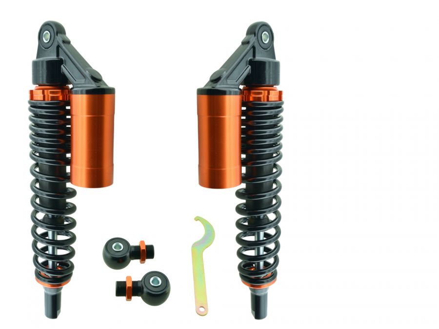 ZT Federbeine ORANGE S50 S51 hydraulischer Dämpfung externen Ausgleichsbehälter 360mm
