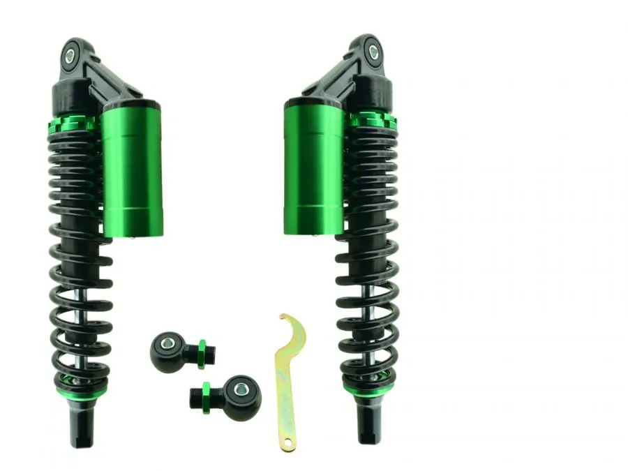 ZT Federbeine GRÜN S50 S51 hydraulischer Dämpfung externen Ausgleichsbehälter 360mm